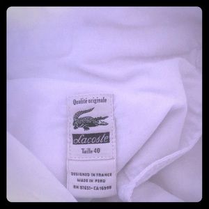 Lacoste White cotton shorts